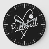 Het is Altijd Pickleball Tijd Ronde Wandklok (Voorkant)