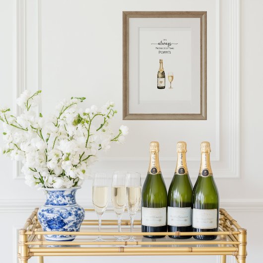 Het is altijd Prosecco- of Champagne-tijd Kunst Poster