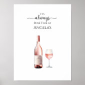 Het is altijd Rosé Tijd Kunst Poster (Voorkant)
