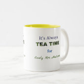 Het is altijd Tea-tijd Tweekleurige Koffiemok (Voorkant rechts)