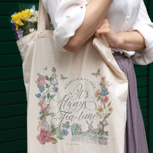 Het is altijd Tea-Time  Alice in Wonderland Tote Bag