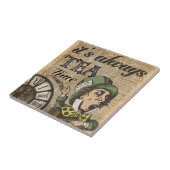 "Het is altijd theetijd" Mad Hatter Dictionary Art Tegeltje (Zijkant)