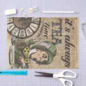 "Het is altijd theetijd" Mad Hatter Dictionary Art Tissuepapier (Craft)