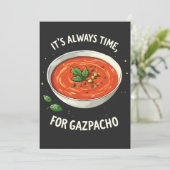 Het is altijd tijd voor Gazpacho tomatensoep Kaart (Staand voorkant)