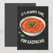 Het is altijd tijd voor Gazpacho tomatensoep Kaart (Voorkant / Achterkant)