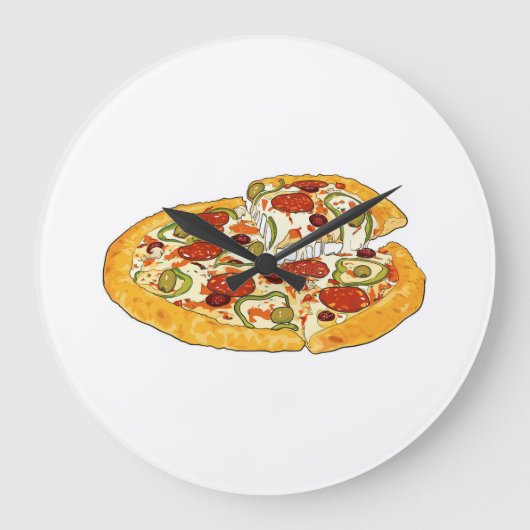 **HET IS ALTIJD TIJD VOOR PIZZA** KLIK GROTE KLOK (Voorkant)