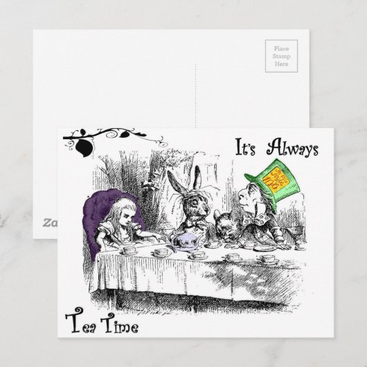 Het is altijd tijd voor thee briefkaart (Voorkant / Achterkant)