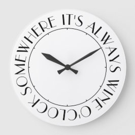Het is altijd Wine O'Clock ergens anders Grote Klok
