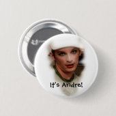 Het is Andre! knoop Ronde Button 5,7 Cm (Voorkant /achterkant)