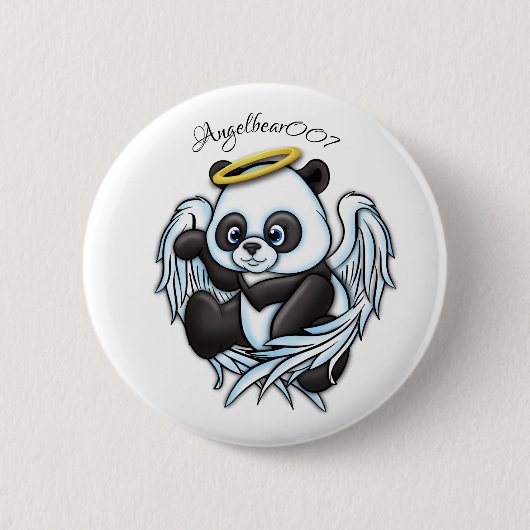 Het is Angel en een Beer. Ronde Button 5,7 Cm (Voorkant)