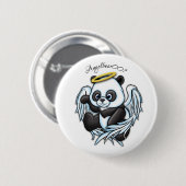 Het is Angel en een Beer. Ronde Button 5,7 Cm (Voorkant /achterkant)
