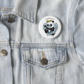 Het is Angel en een Beer. Ronde Button 5,7 Cm (In situ)
