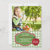 Het is Apple Pick Time Photo Invitation Kaart (Voorkant)