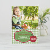 Het is Apple Pick Time Photo Invitation Kaart (Staand voorkant)