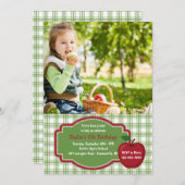 Het is Apple Pick Time Photo Invitation Kaart (Voorkant / Achterkant)