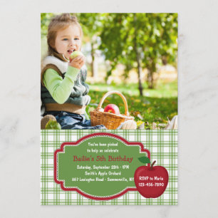 Het is Apple Pick Time Photo Invitation Kaart