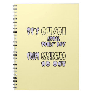 Het is April Fools' Day Notitieboek
