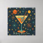 Het is Atomic Martini Tijd Kosmische Sterren Canvas Afdruk (Voorkant)
