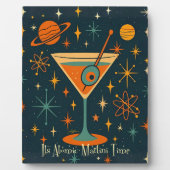 Het is Atomic Martini Tijd Kosmische Sterren Fotoplaat (Voorkant)