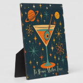 Het is Atomic Martini Tijd Kosmische Sterren Fotoplaat (Zijkant)
