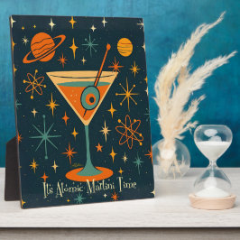 Het is Atomic Martini Tijd Kosmische Sterren Fotoplaat