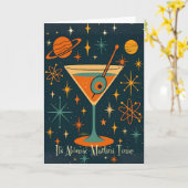Het is Atomic Martini Tijd Kosmische Sterren Kaart (Gele Bloem)