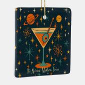 Het is Atomic Martini Tijd Kosmische Sterren Keramisch Ornament (Rechts)