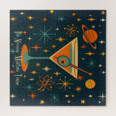Het is Atomic Martini Tijd Kosmische Sterren Legpuzzel (Horizontaal)