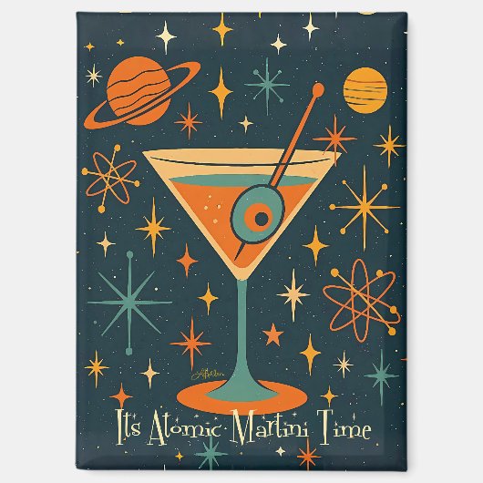 Het is Atomic Martini Tijd Kosmische Sterren Magneet (Voorkant)
