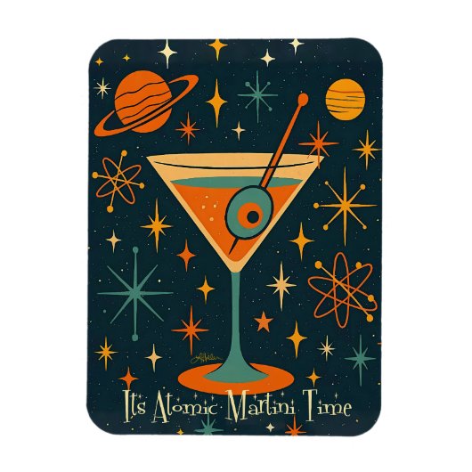Het is Atomic Martini Tijd Kosmische Sterren Magneet (Verticaal)
