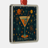 Het is Atomic Martini Tijd Kosmische Sterren Metalen Ornament (Rechts)