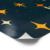 Het is Atomic Martini Tijd Kosmische Sterren Perfect Poster (Hoek)