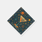 Het is Atomic Martini Tijd Kosmische Sterren Servet (Hoek)