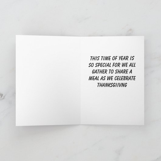 **HET IS AUTUMN EN TIJD OM THANKSGIVING TE CELEBRA KAART (Binnen)