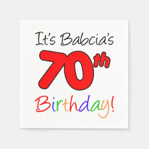 Het is Babcia's 70ste verjaardag Poolse oma Napkin Servet