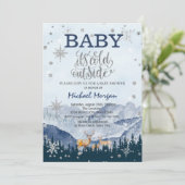 Het is Baby shower van het Koude Buiten Rrendierbe Kaart (Staand voorkant)