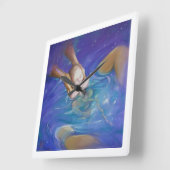 Het is Baby Tijd, Watergeboorte Wall Clock Vierkante Klok (Hoek)