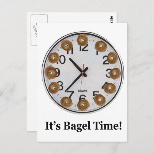 Het is Bagel Time. Briefkaart (Voorkant / Achterkant)