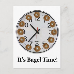 Het is Bagel Time. Briefkaart