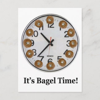 Het is Bagel Time. Briefkaart