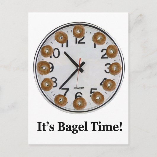 Het is Bagel Time. Briefkaart (Voorkant)