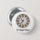 Het is Bagel Time. Ronde Button 5,7 Cm (Voorkant /achterkant)