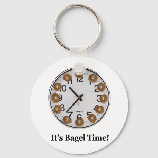 Het is Bagel Time. Sleutelhanger (Voorkant)
