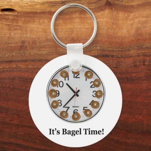 Het is Bagel Time. Sleutelhanger (Voorkant)