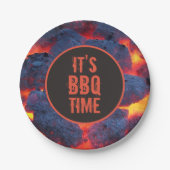 Het is BBQ-tijd papieren bord (Voorkant)