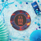 Het is BBQ tijdpapier bord (Feest)