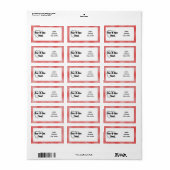 Het is BBQ Time. Rood Gecontroleerde tafelkledij m Etiket (Full Sheet)