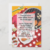 Het is BBQ Time, Summer Barbecue Cookout Kaart (Achterkant)