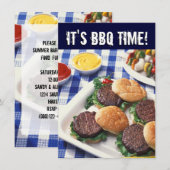 Het is BBQ Time, Summer Barbecue Cookout Kaart (Voorkant / Achterkant)