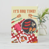 Het is BBQ Time, Summer Barbecue Cookout Kaart (Staand voorkant)